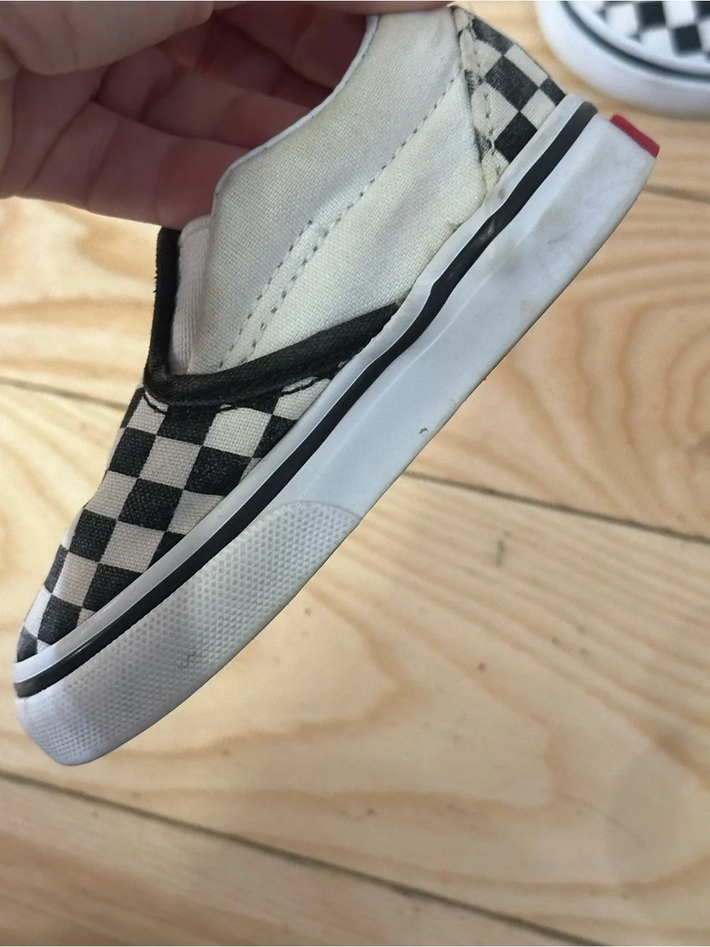 Vans Kids Slip-On Checkerboard Sneakers - Black & White